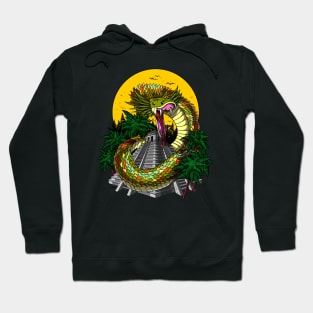 Quetzalcoatl aztec god mayan pyramid snake Hoodie